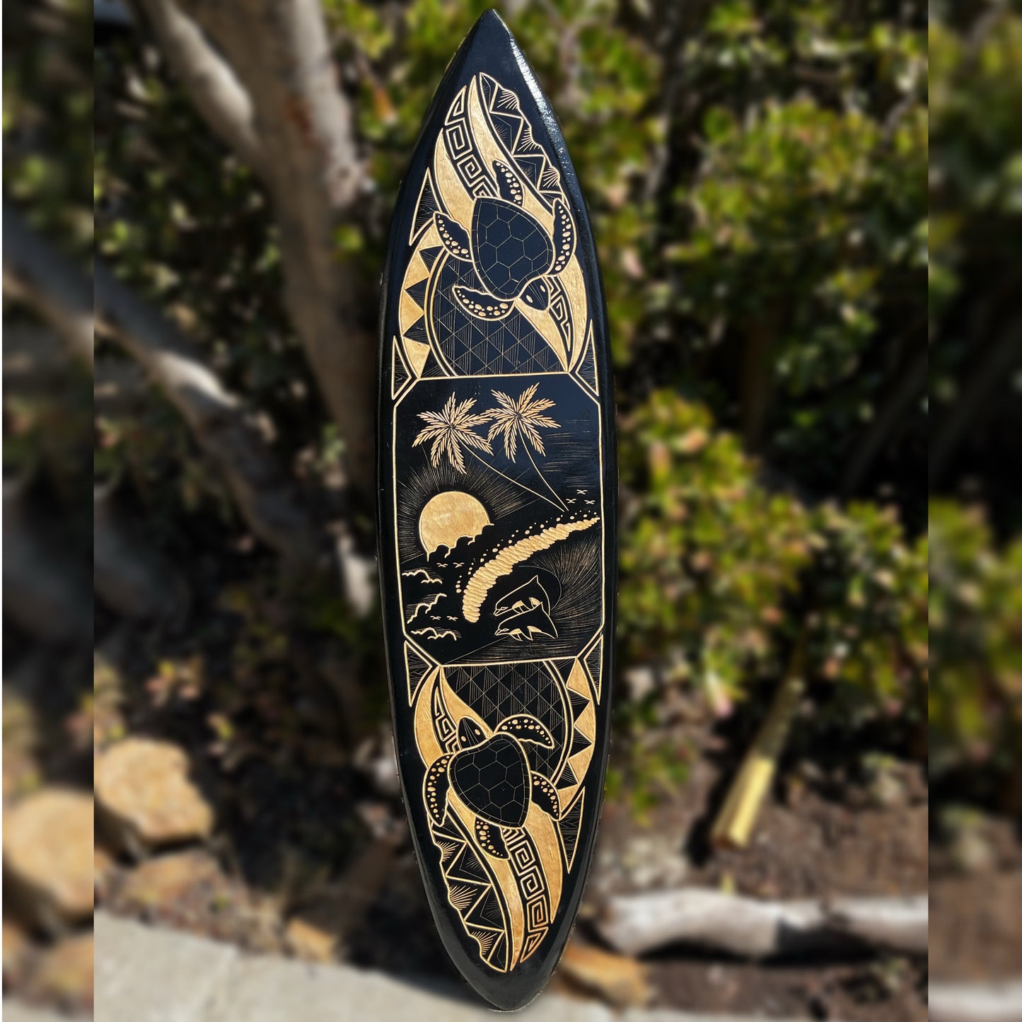 40" Hawaiian Beach Surfboard Plaque
