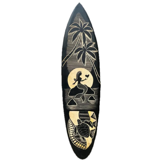 40" Mermaid Sunset Surfboard Plaque