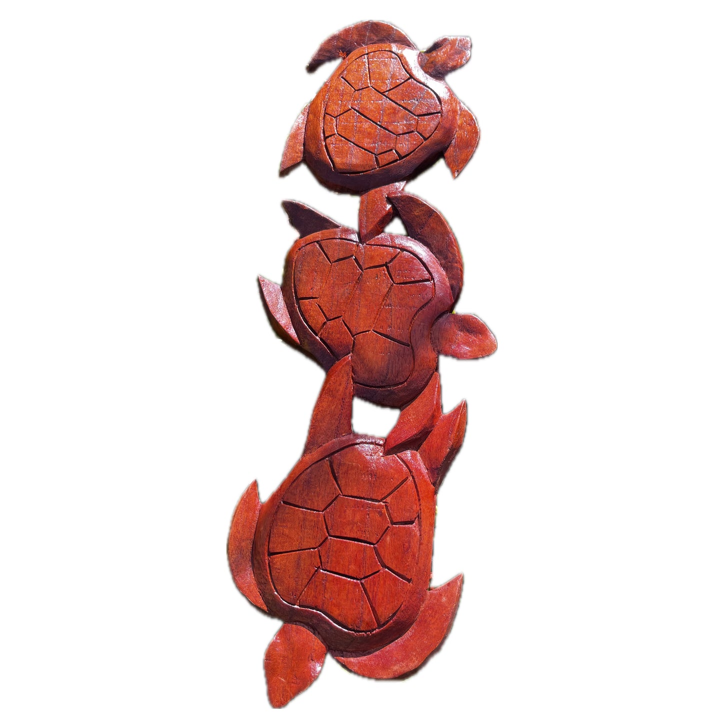 20" Wooden Turtle Family Wall Plaque
