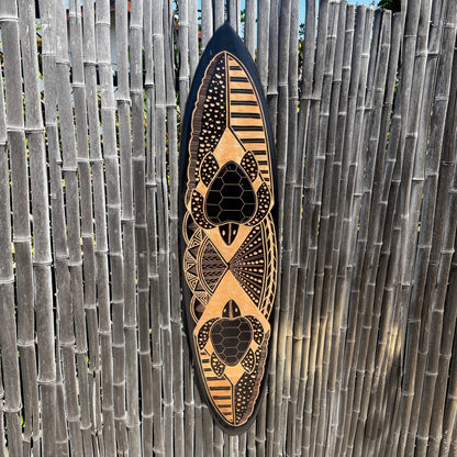 40" Hawaiian Honu Surfboard Plaque