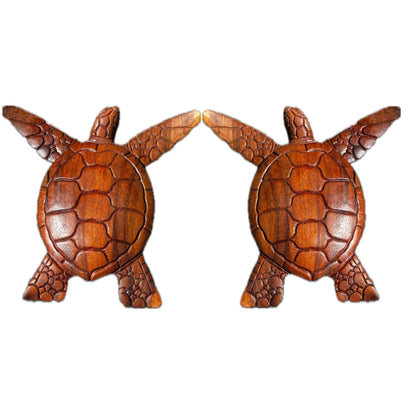 6" or 8" Wooden Sea Turtle Wall Plaques