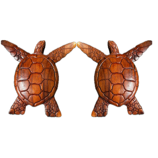 6" or 8" Wooden Sea Turtle Wall Plaques