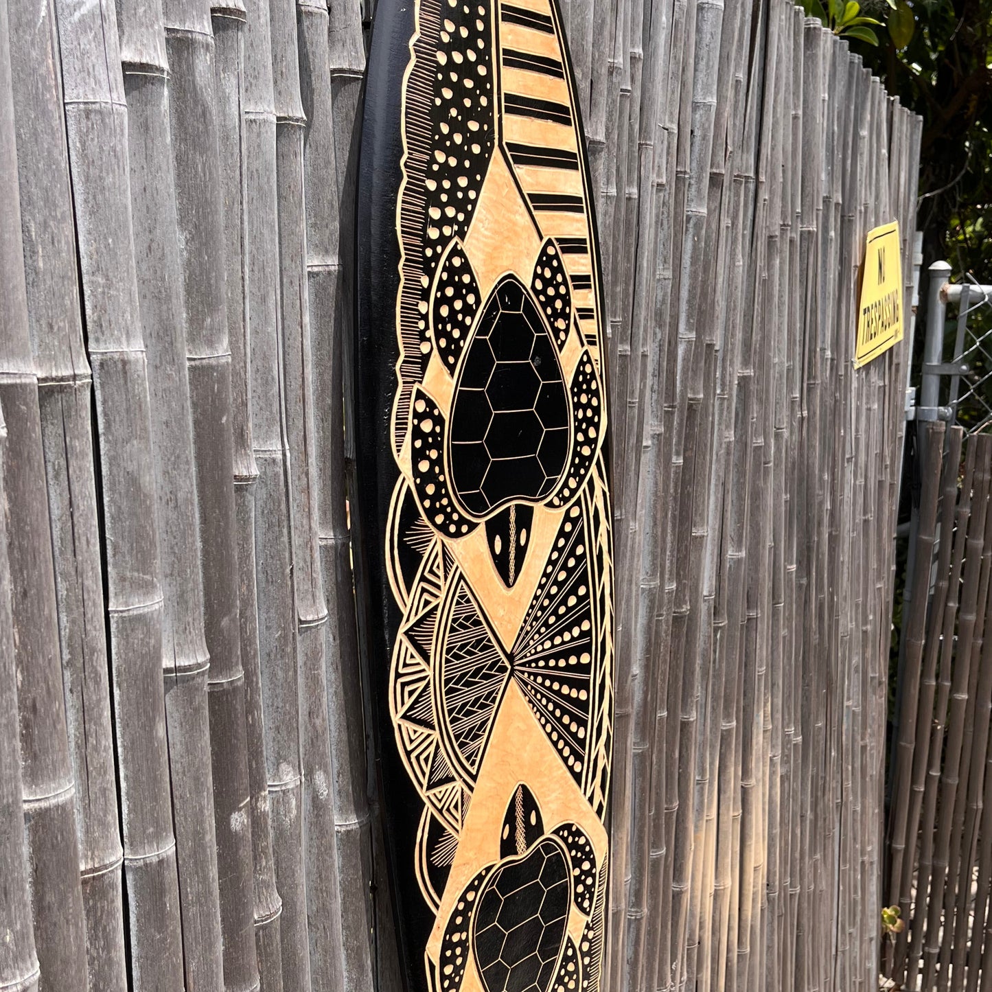 40" Hawaiian Honu Surfboard Plaque