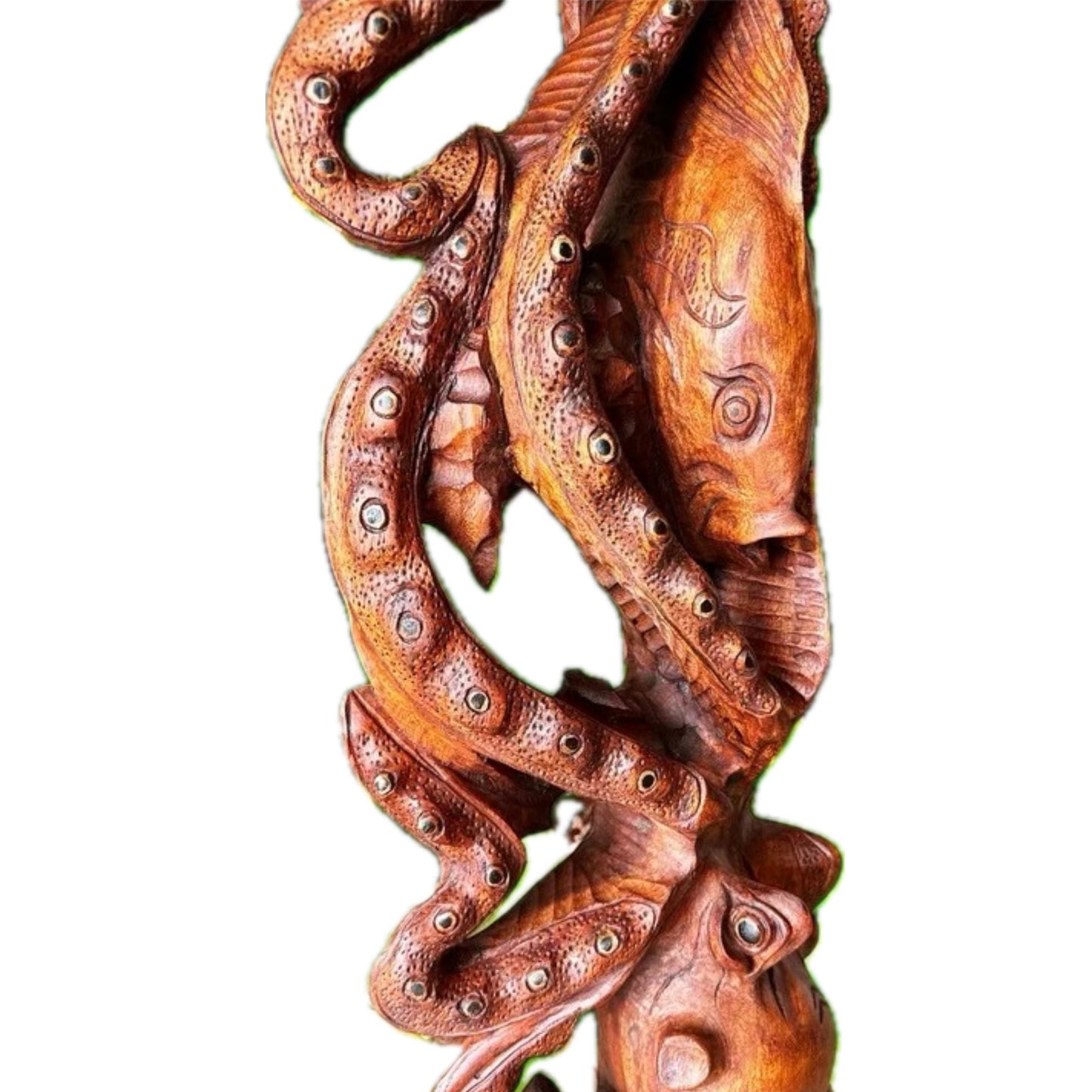 40" Octopus & Fish Statue